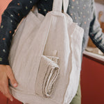 Linen Yoga Tote Bag (in Heavy Beige) - notperfectlinen