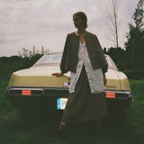SION gathered linen skirt