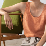 [sold out] Prewashed medium-weight linen fabric [Cooper]