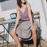 SION gathered linen skirt