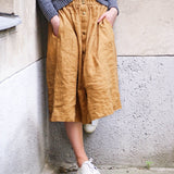 MARSEILLE linen front snap skirt - notperfectlinen