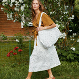 SION gathered linen skirt