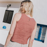 BAY cropped linen top - notPERFECTLINEN