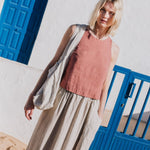 BAY cropped linen top - notPERFECTLINEN