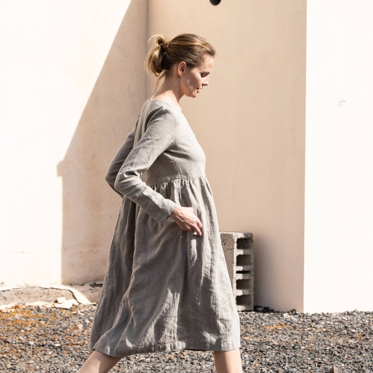 Maxi EMILIE loose linen dress - notperfectlinen