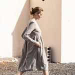 Maxi EMILIE loose linen dress - notperfectlinen