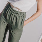 GENOVA tapered linen pants - notPERFECTLINEN