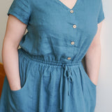 REINE waisted linen dress - notPERFECTLINEN