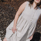 Sleeveless maxi MAMA linen dress