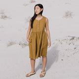 Sleeveless midi MAMA linen dress - notPERFECTLINEN