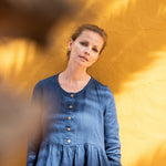 Long sleeve Maxi MAMA linen dress - notperfectlinen