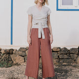 Maxi WELS wide leg linen pants