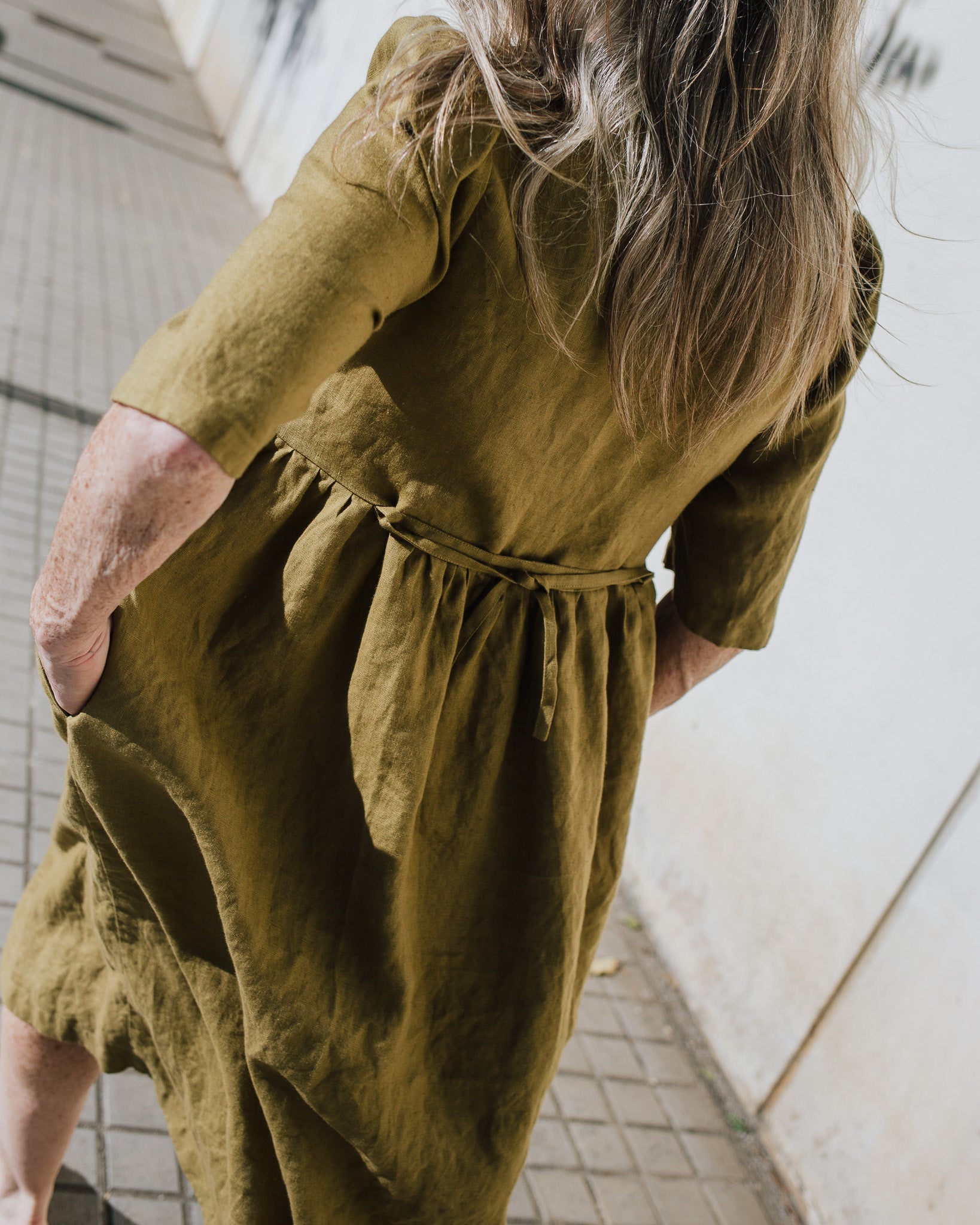 RONDA button down linen dress - notPERFECTLINEN