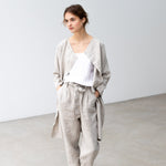 R: BOYFRIEND loose pleated linen pants (Size: XS; Color: Magenta) - notperfectlinen