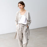 R: BOYFRIEND loose pleated linen pants (Size: XS; Color: Magenta) - notperfectlinen