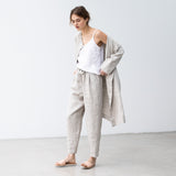 R: BOYFRIEND loose pleated linen pants (Size: XS; Color: Magenta) - notperfectlinen