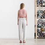 R: BOYFRIEND loose pleated linen pants (Size: XS; Color: Magenta) - notperfectlinen