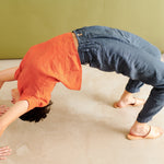 R: DAMME high-waisted pleated front linen pants (Size: XS; Color: Charcoal Blue) - notperfectlinen