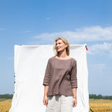 JANUARY loose linen top - notperfectlinen