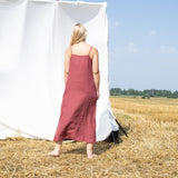 LANGLEY-2 maxi slip linen dress - notperfectlinen