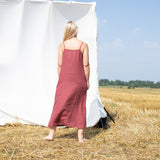 LANGLEY-2 maxi slip linen dress - notperfectlinen