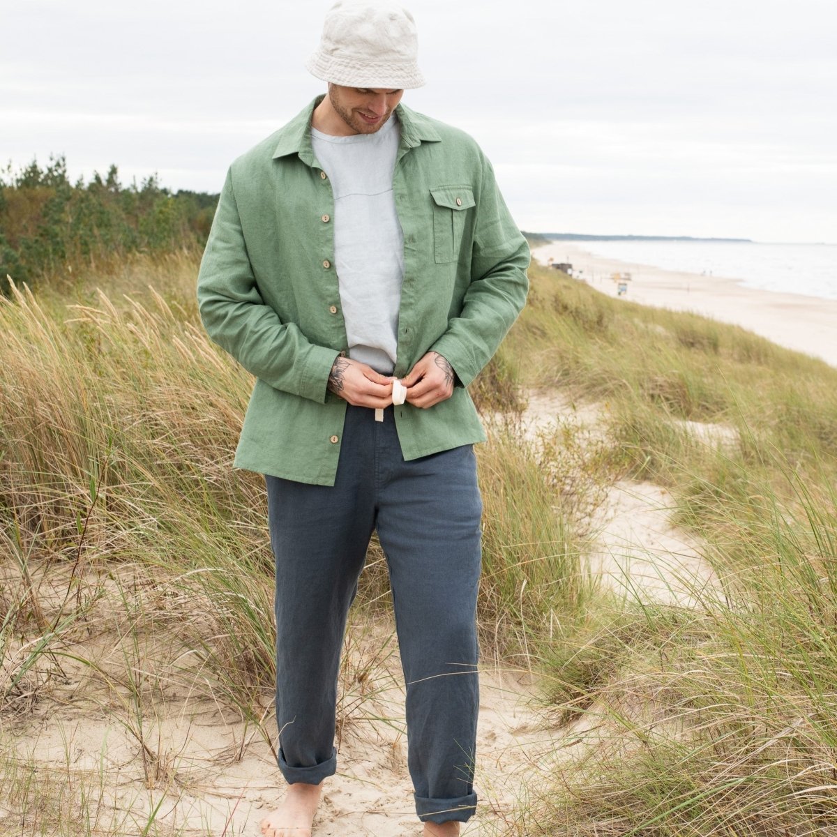 Men’s casual linen pants ONTARIO - notperfectlinen
