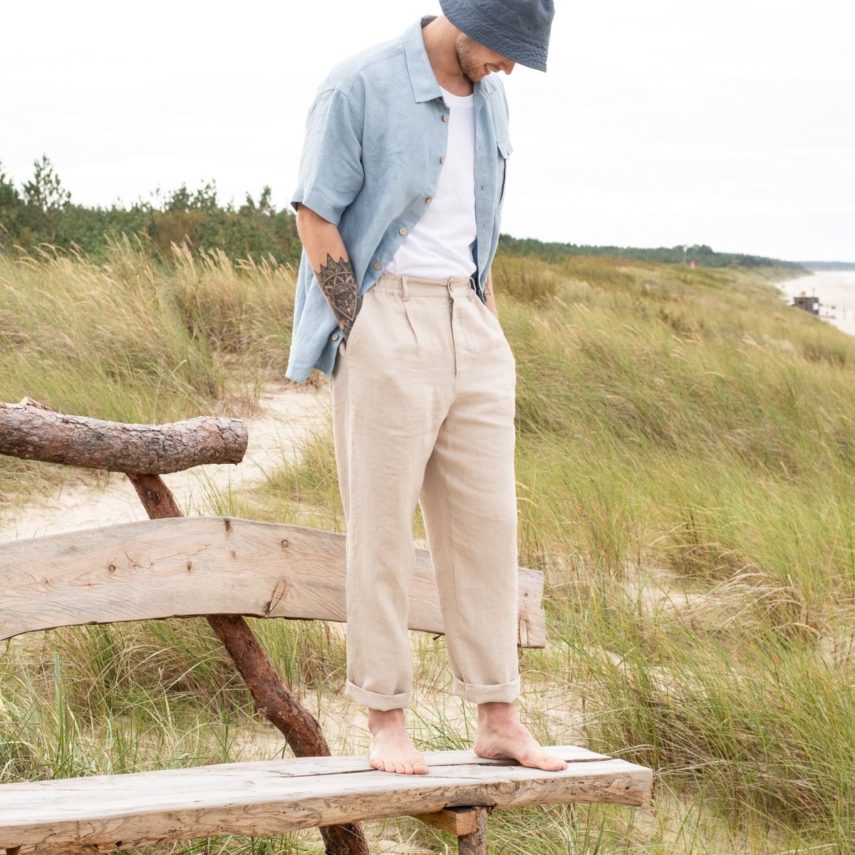 Men’s linen pants ALBURY - notPERFECTLINEN