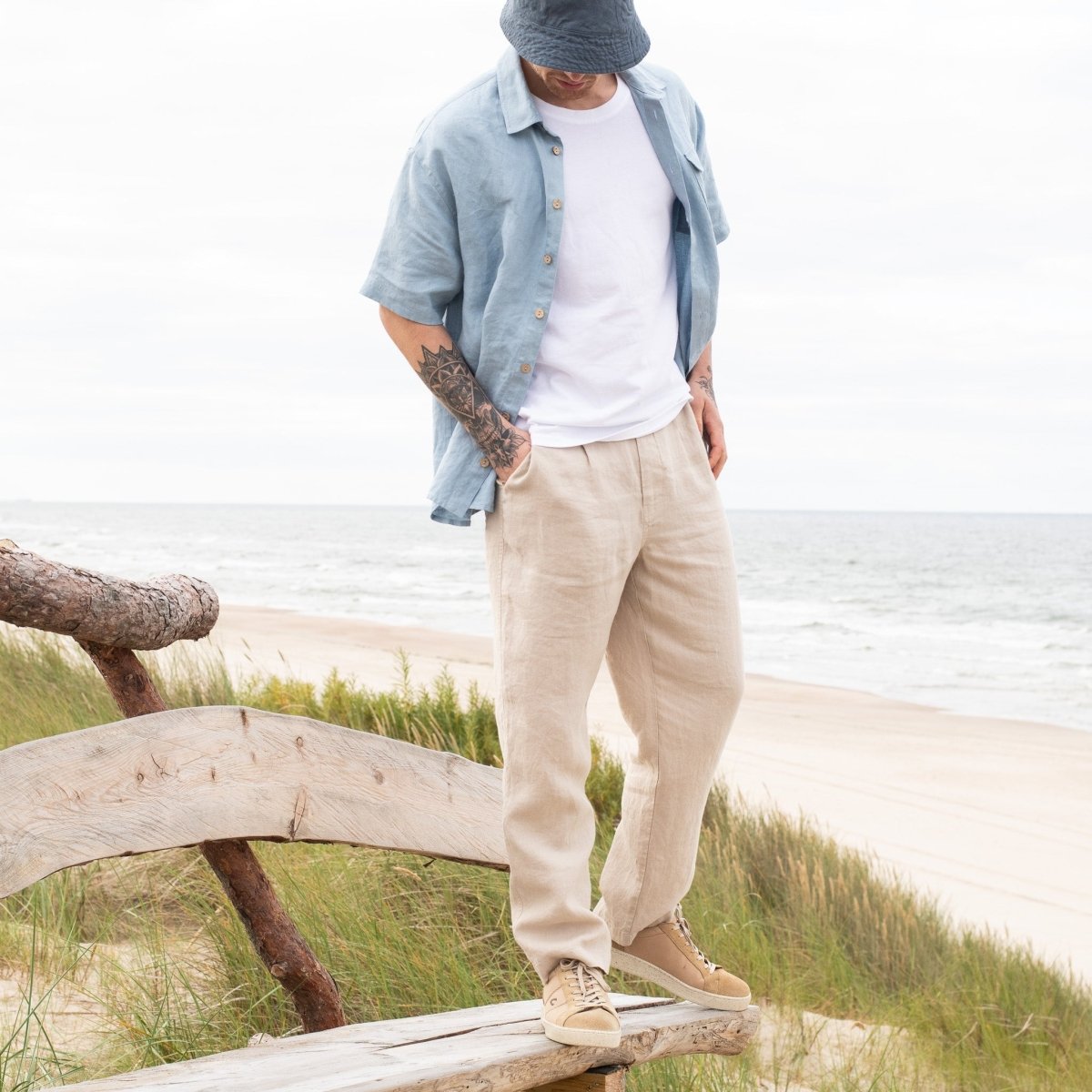 Men’s linen pants ALBURY - notPERFECTLINEN EU