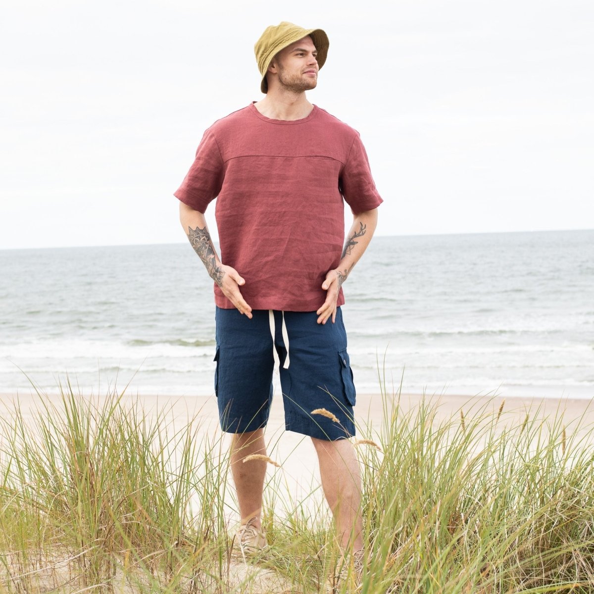 Men’s linen t-shirt BURNIE - notPERFECTLINEN