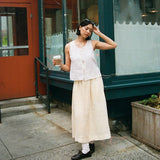 MIJAS bow tie linen blouse