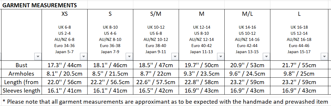 Size guide