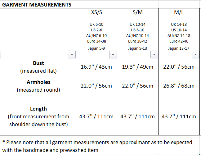Size guide