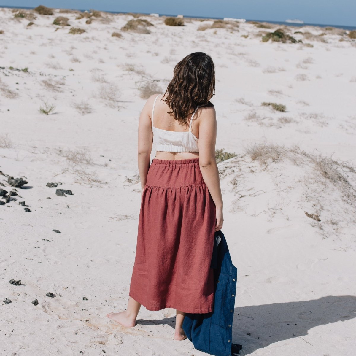 RYE two-tier linen skirt - notPERFECTLINEN