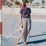 WELS midi linen wide leg pants - notPERFECTLINEN EU