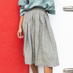 1950s CITY flat front linen skirt - notPERFECTLINEN