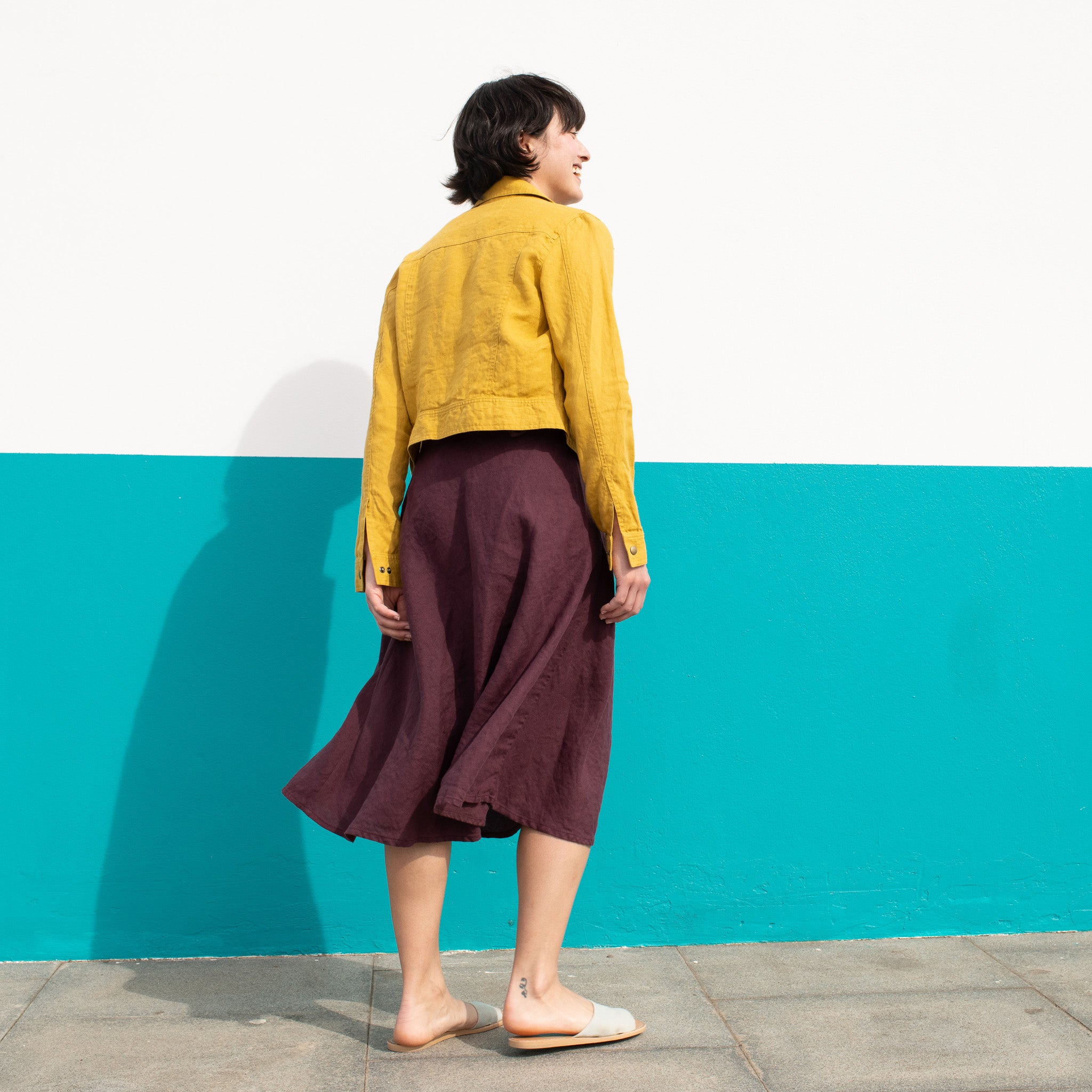 Linen Wrap Skirt - HESSEN Midi – notPERFECTLINEN