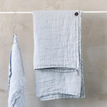 Large linen waffle bath towel / Washed linen bath sheet / READY TO SHIP