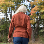 Wrap linen jacket STOCKHOLM in heavy linen/ Washed and soft linen wrap jacket / Short linen jacket