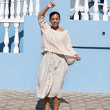 Oversized linen top OLD LONDON in light weight linen