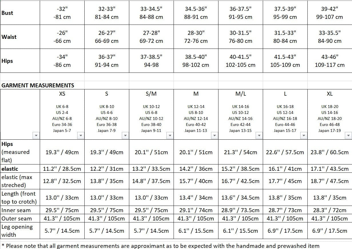 Size guide