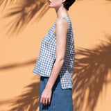 Linen tank top MALMO in light weight linen