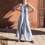 Long linen jumpsuit PEARL in light weight linen