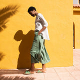 LEAF cropped front linen top - notPERFECTLINEN