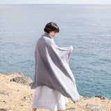 Large linen waffle bath towel in Dark-Grey-Graphite (READY TO SHIP) - notPERFECTLINEN