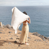 Large linen waffle bath towel in Natural (READY TO SHIP) - notPERFECTLINEN
