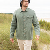 Men’s long sleeve linen shirt MONTREAL - notPERFECTLINEN