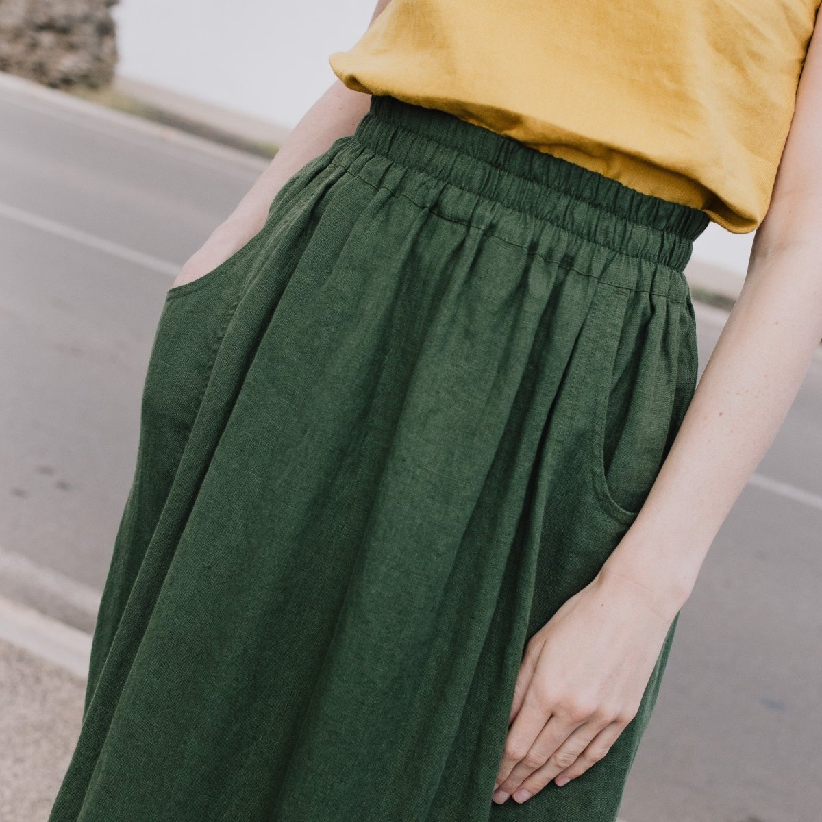 OIA gathered linen skirt - notPERFECTLINEN