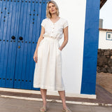REINE waisted linen dress - notPERFECTLINEN