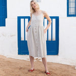 SARAH button down slip linen dress - notPERFECTLINEN