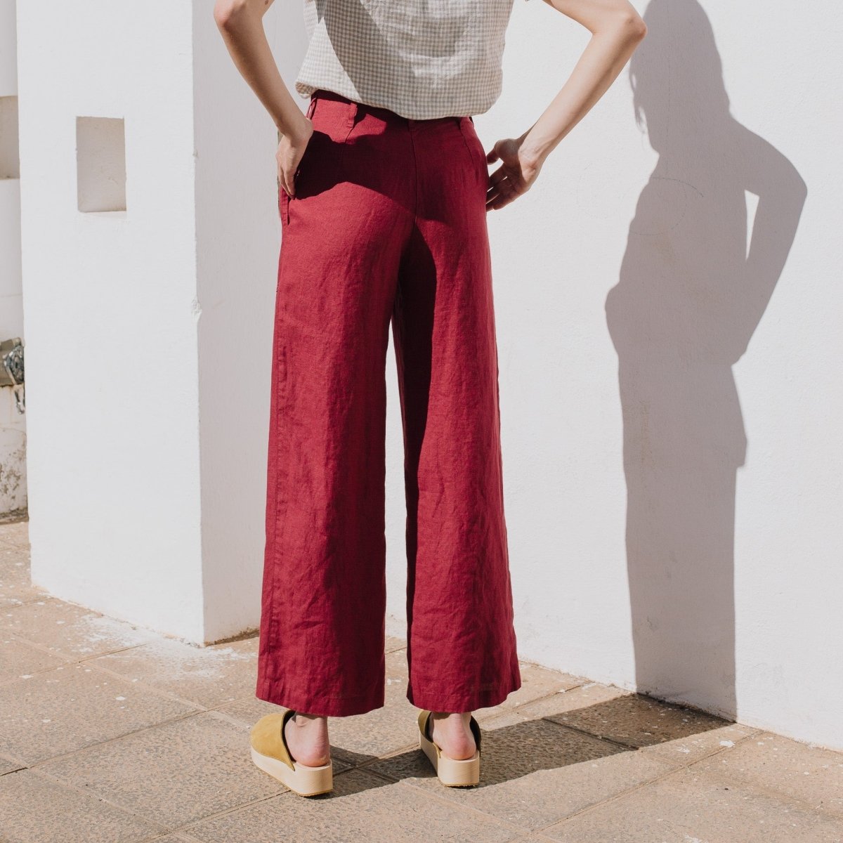 SARAH fit and flare pants - notPERFECTLINEN